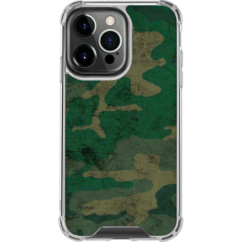 Camouflage iPhone 14 Pro Clear Case